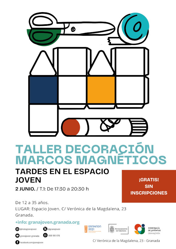 &copy;Ayto.Granada: Enredate: Tardes en el Espacio Joven. DECORACI�N MARCOS MAGN�TICOS 